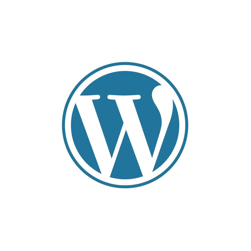 wordpress logo vector blue